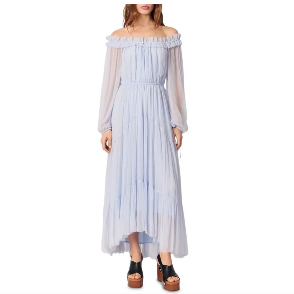 Maje Risata Chiffon Maxi Dress